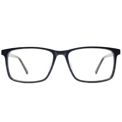 Matte Black Rectangle Full Rim Eyeglasses – Unisex