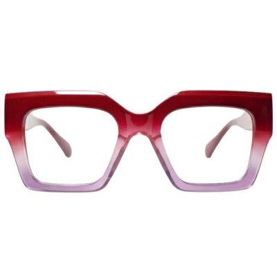 Nations Optics Crimson to Purple Gradient Bold Cat-Eye Frames
