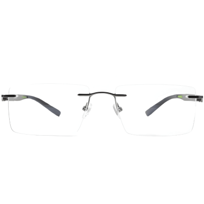 NationsOptics Rimless Rectangle Green Unisex Frame