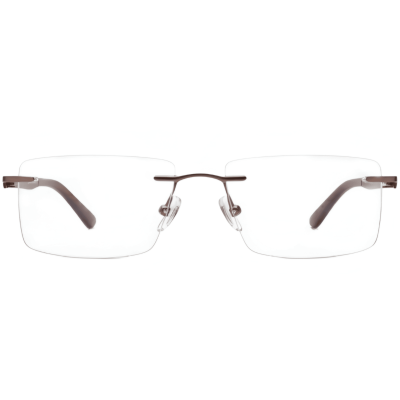 NationsOptics Rimless Rectangle Unisex – Maroon & Green