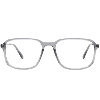 NationsOptics Rounded Rectangle FullRim TR90 Frame – Soft Grey
