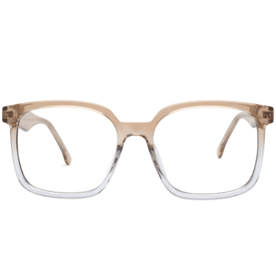 Tan TR90 Air-Light Full Rim Square Eyeglasses