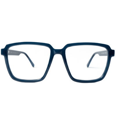 NationsOptics Cyan Blue Geometric Square Eyewear Frames