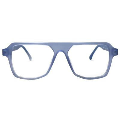 NationsOptics Matte Slate Blue Flat-Top Aviator Style Frames