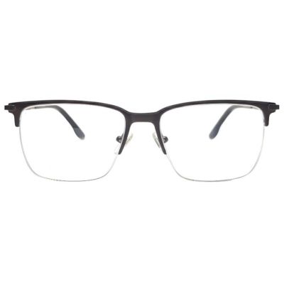 NationsOptics Metal Brown Half-Rim Rectangular Frames 