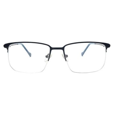 NationsOptics Midnight Azure Slim Semi-Rimless Rectangular Frames