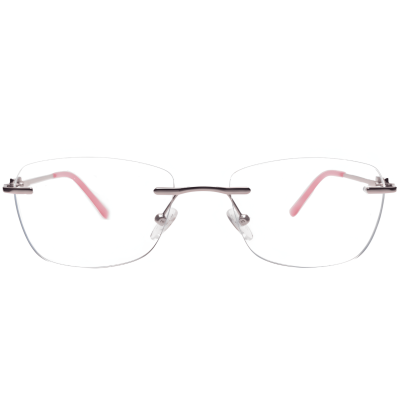 NationsOptics Women’s Rimless Modified Rectangular Eyewear
