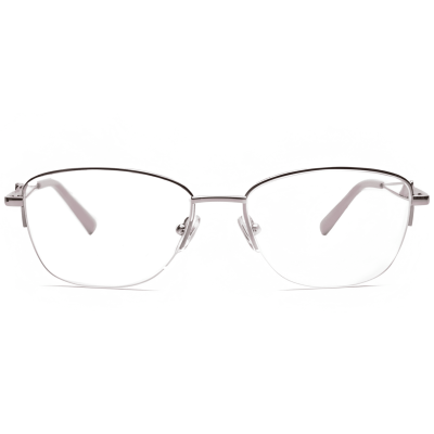 NationsOptics Semi-Rimless Titanium Women’s Frame (Golden & Pink)