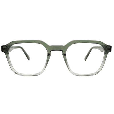 Transparent Wayfarer Eyeglasses – Green