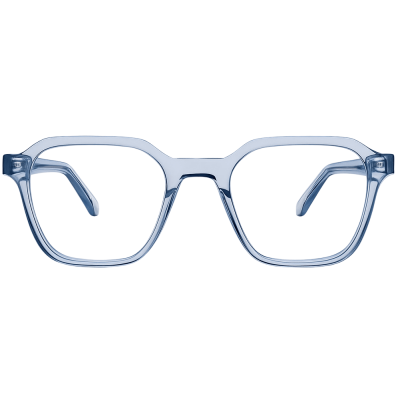Transparent Wayfarer Eyeglasses – Light Blue