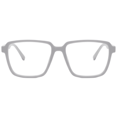 NationsOptics White Geometric Square Eyewear Frames
