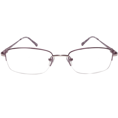 Women’s Titanium Half Rim Slight Rectangle Eyeglasses | nationsoptics