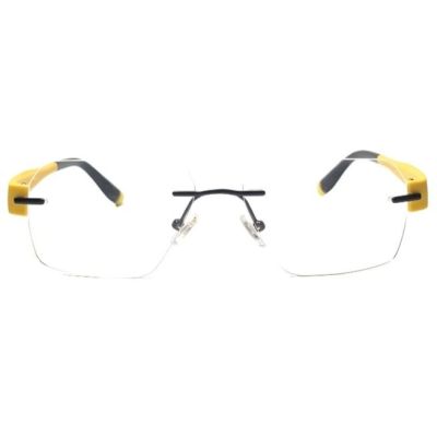 Rimless Rectangle Eyeglasses Lightweight Frame