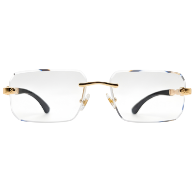 Obsidian Crest Oversized Square Eyeglasses 