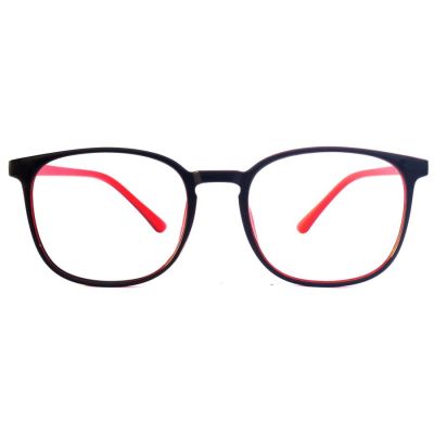 Air-Light Square Full Rim Eyewear – Bold, Red-Black & Transparent Variants