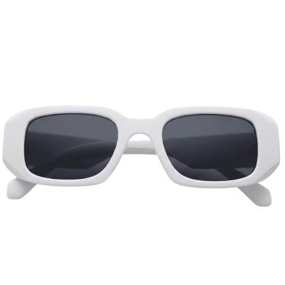 Retro Rectangle Fashion Sunglasses – White