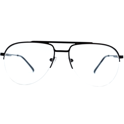 Aviator Half-Rim Stainless Steel Eyewear Collection – Classic Grey, Maroon, Black