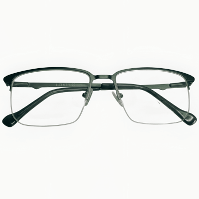 Titanium Rimless Modified Rectangular Eyeglasses - Nations Optics