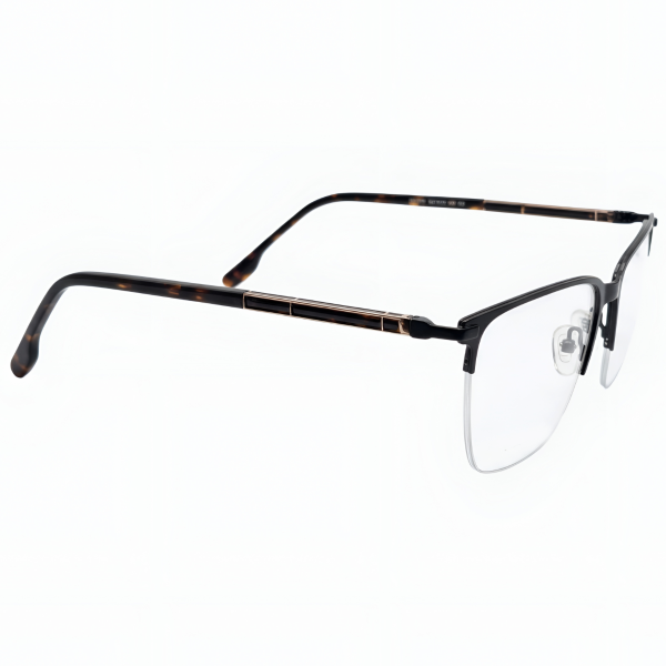 NationsOptics Matte Black Half-Rim Frames