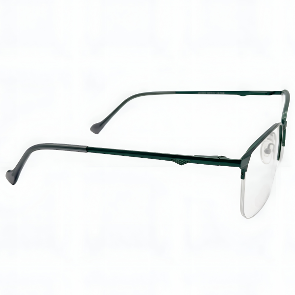 VIN Forest Green Semi-Rimless Rectangular Eyeglasses