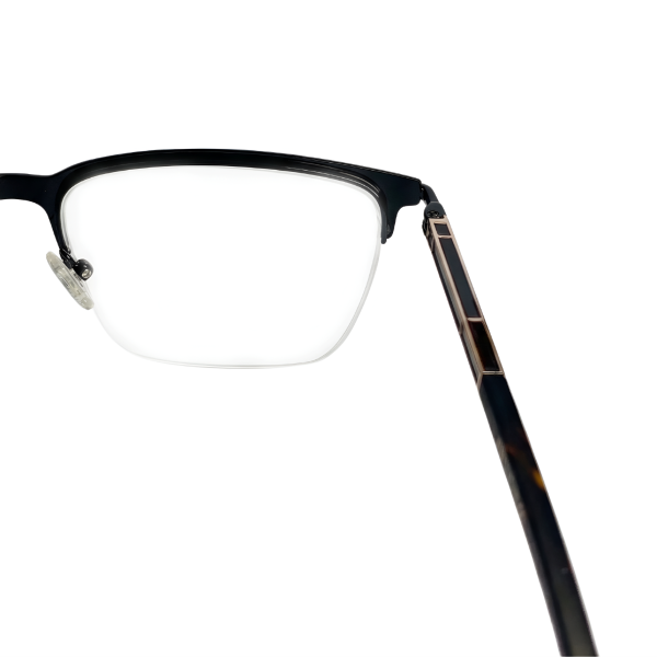 NationsOptics Matte Black Half-Rim Frames