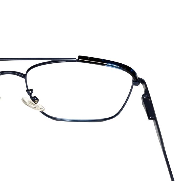Nations Optics Bold Double-Bridge Blue Metal Aviator Frames