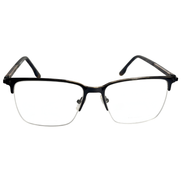 NationsOptics Matte Black Half-Rim Frames
