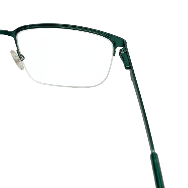 VIN Forest Green Semi-Rimless Rectangular Eyeglasses