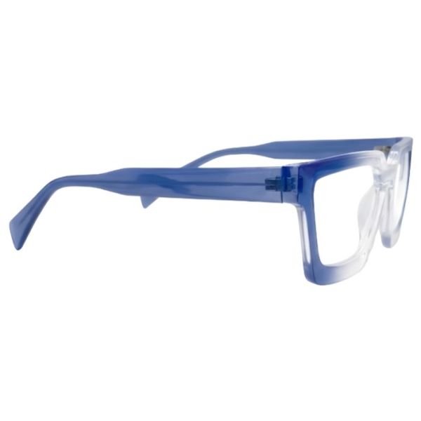 Arctic Blue Clear-to-Gradient Cat-Eye Modern Frames
