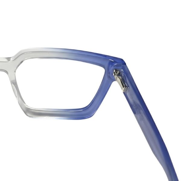 Arctic Blue Clear-to-Gradient Cat-Eye Modern Frames