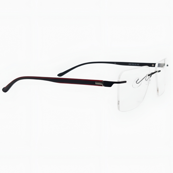 Carbon-Flex Rimless Rectangular Eyeglasses
