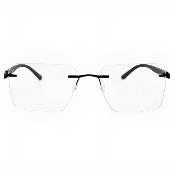 Carbon-Flex Rimless Rectangular Eyeglasses
