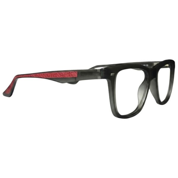 Charcoal Fade Rectangular Frames with Red Relief Temples