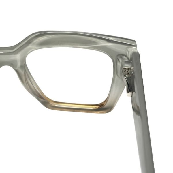 Contemporary Off-Grey Bold Square Acetate Frames