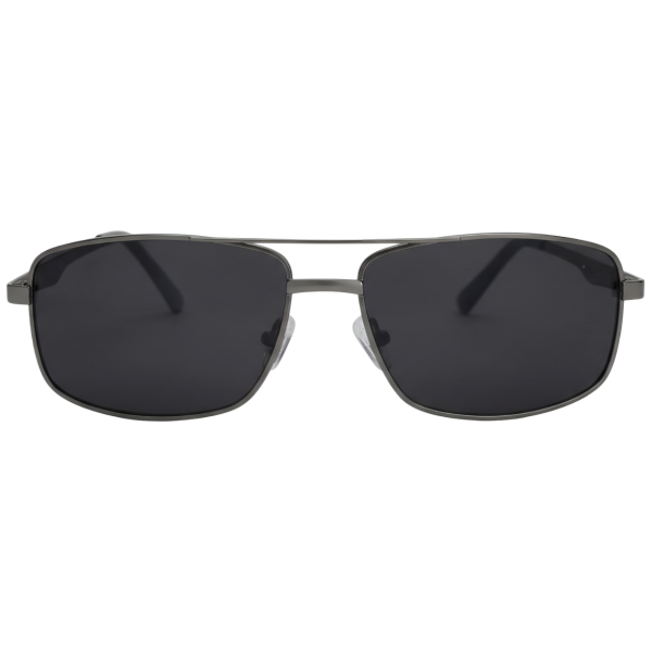 Glossy Black Flexon Memory Metal Rectangle Glasses