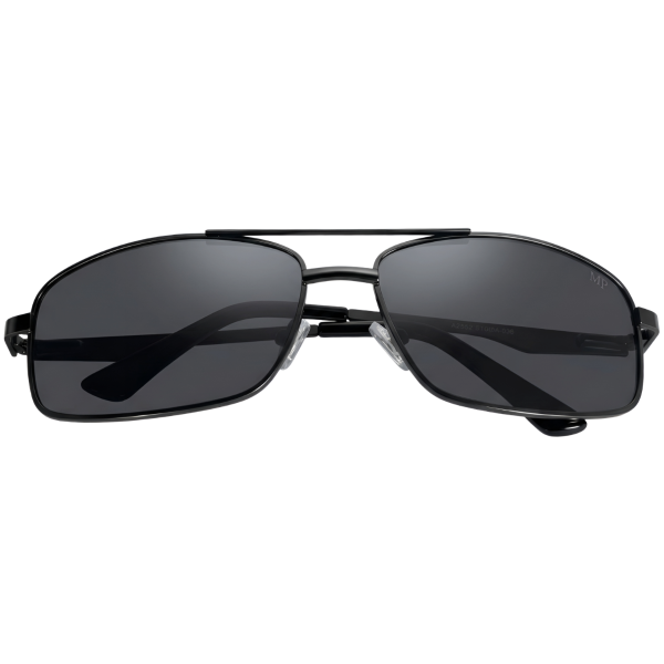 Glossy Black Flexon Memory Metal Rectangle Glasses