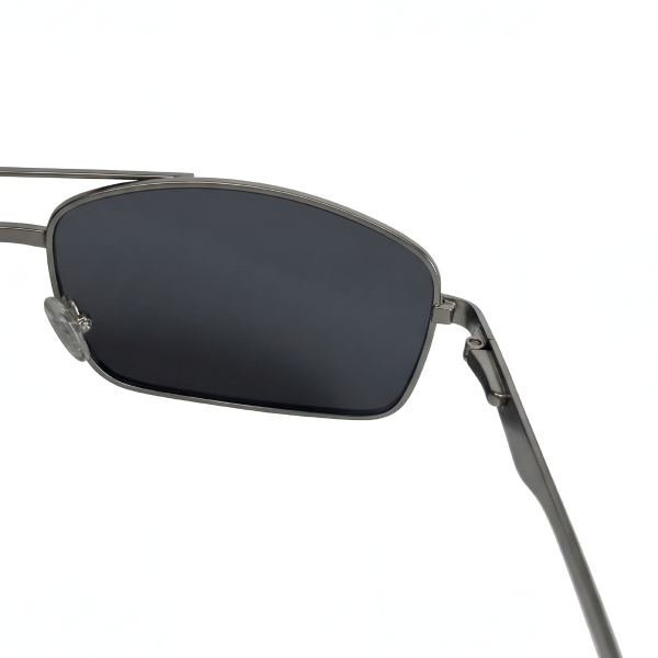 Glossy Black Flexon Memory Metal Rectangle Glasses