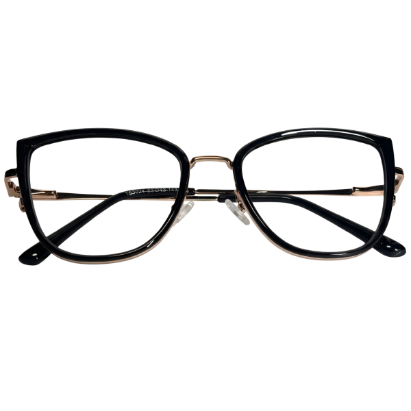 Matte Black Lightweight Geometric Memory Metal Specs