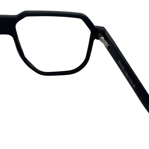 Matte Black Nylon Geometric Eyeglasses