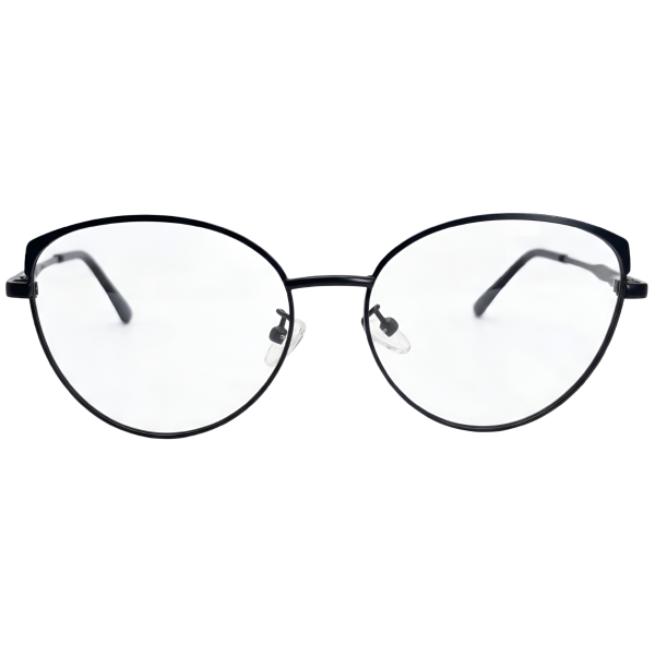 Matte Grey Modified Round Full Rim Stainless Steel Frame