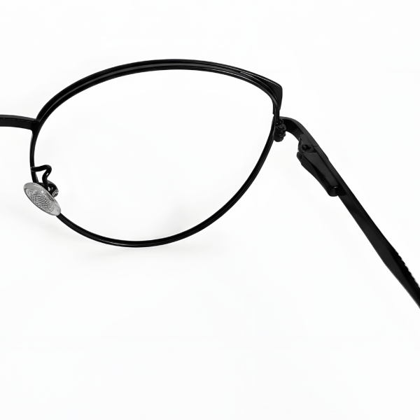 Matte Grey Modified Round Full Rim Stainless Steel Frame