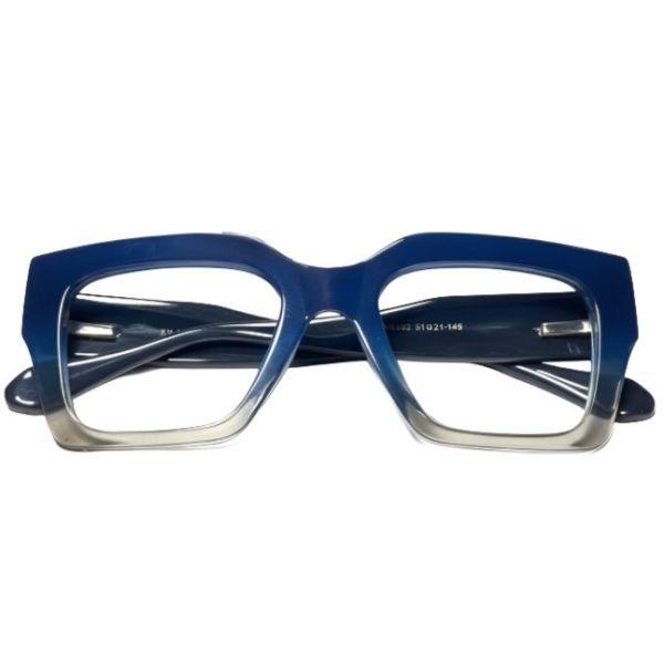 NationsOptics Bold Blue Gradient Statement Cat-Eye Acetate Eyewear