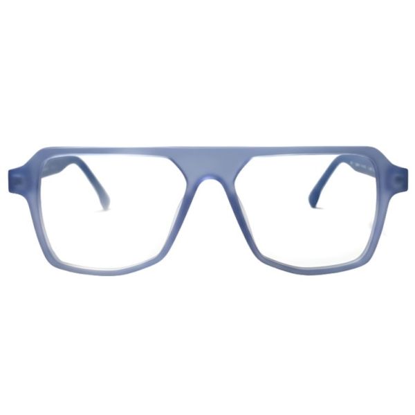 NationsOptics Matte Slate Blue Flat-Top Aviator Style Frames