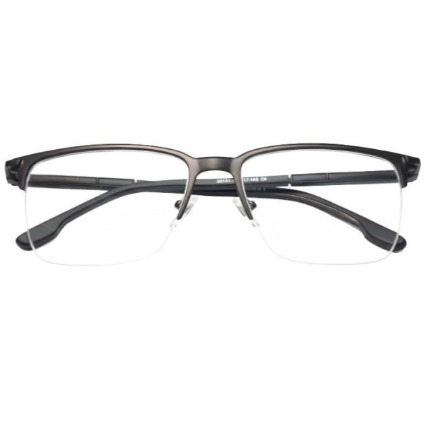 NationsOptics Metal Grey Full-Rim Rectangular Frames (2)