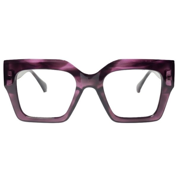 Regal Purple Marbled Chunky Cat-Eye Acetate Frames