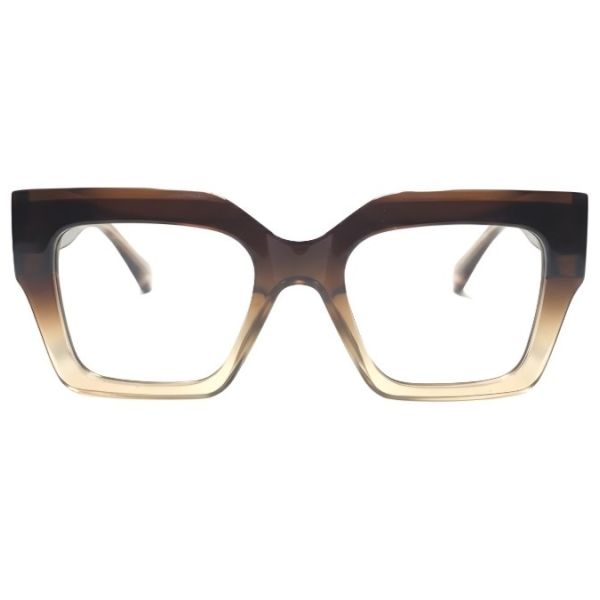 Sepia Amber Gradient Chunky Cat-Eye Designer Frames