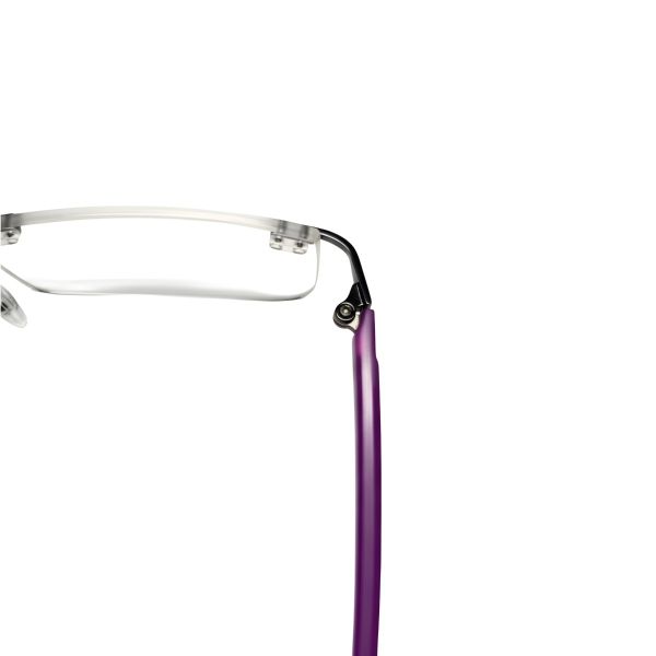 Slimline Rimless Frames with Designer Purple Temples