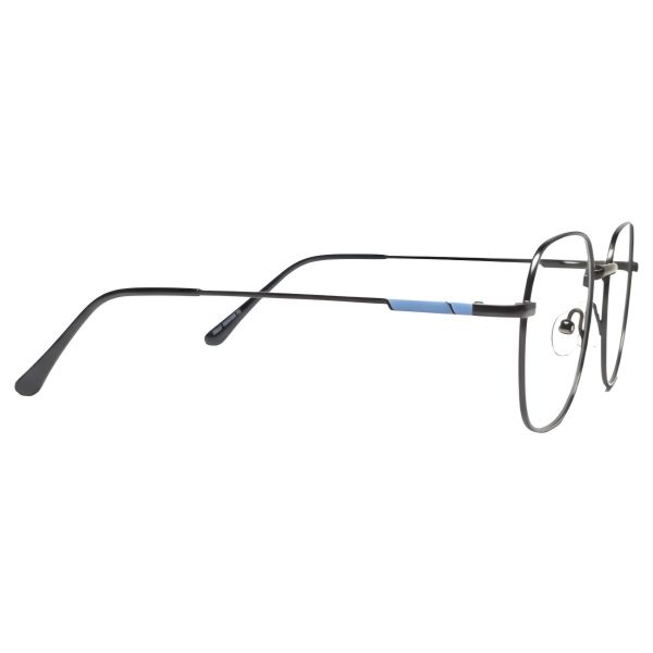 Stylish Sky Blue Geometric Thin Metal Frames