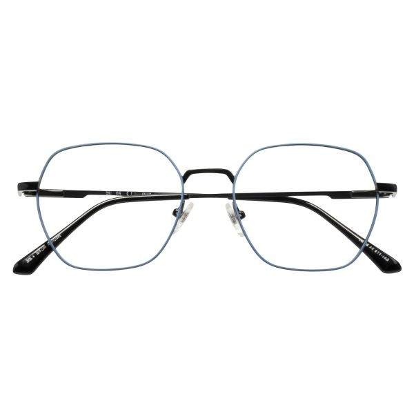 Stylish Sky Blue Geometric Thin Metal Frames