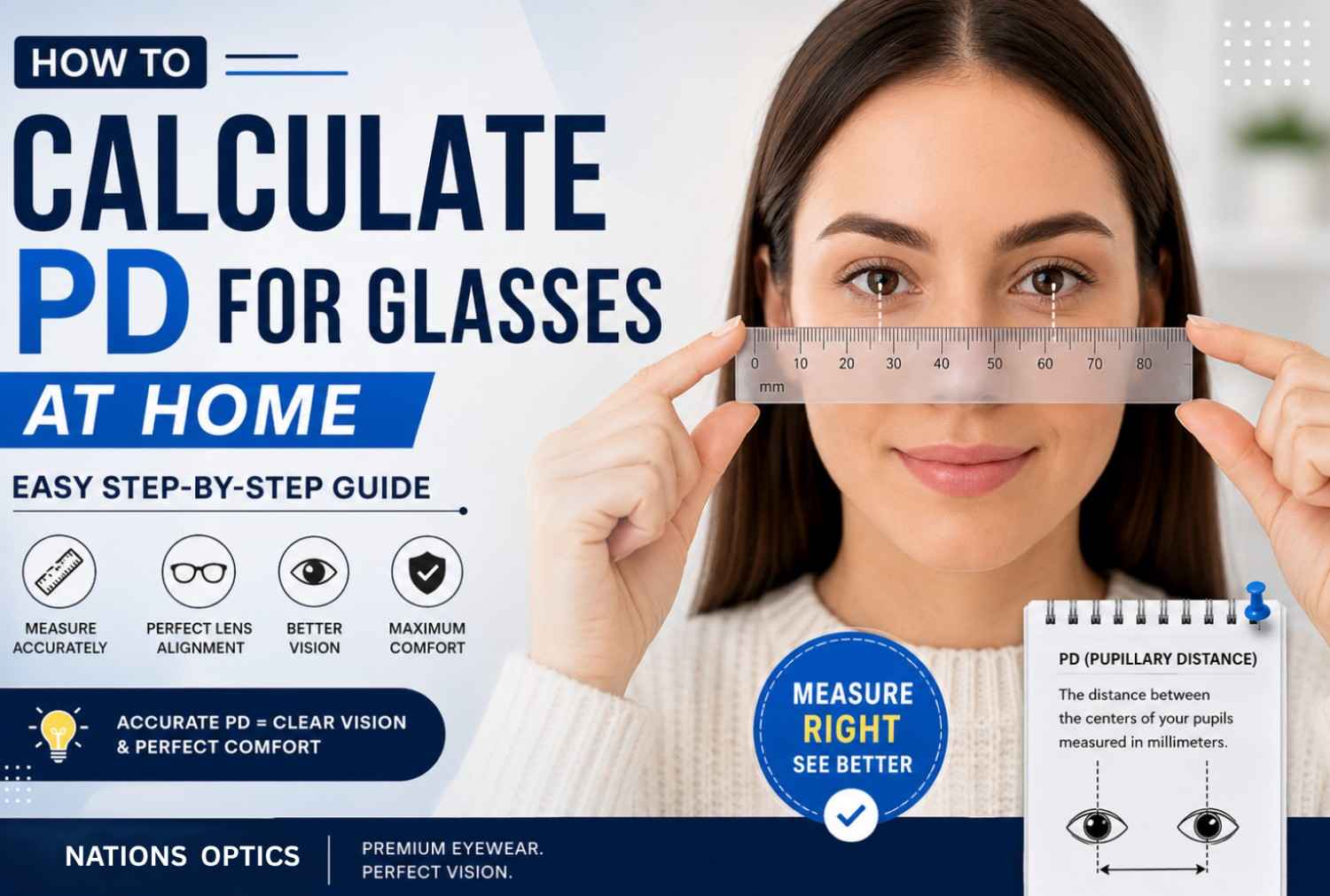 How to Calculate PD for Glasses at Home – Easy Step-by-Step Guide (2026)
